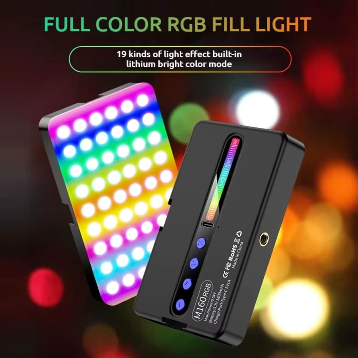 Panneau LED RGB M160 – Éclairage Vidéo