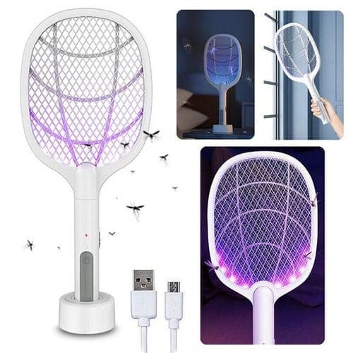 Raquette Électrique Anti-Moustiques Rechargeable USB